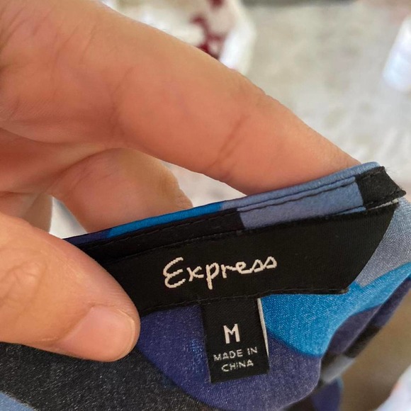 Geometric printed silky dress y2k - Picture 4 of 4